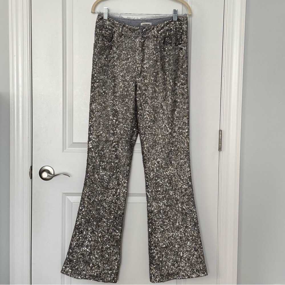 Zadig & Voltaire Silver Sequin Skirt